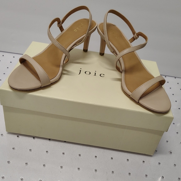 JOIE NWT $278  MADI LEATHER SLINGBACK STRAPPY SANDALS BLUSH Size 6.5. Heel 2.8" - Picture 1 of 11